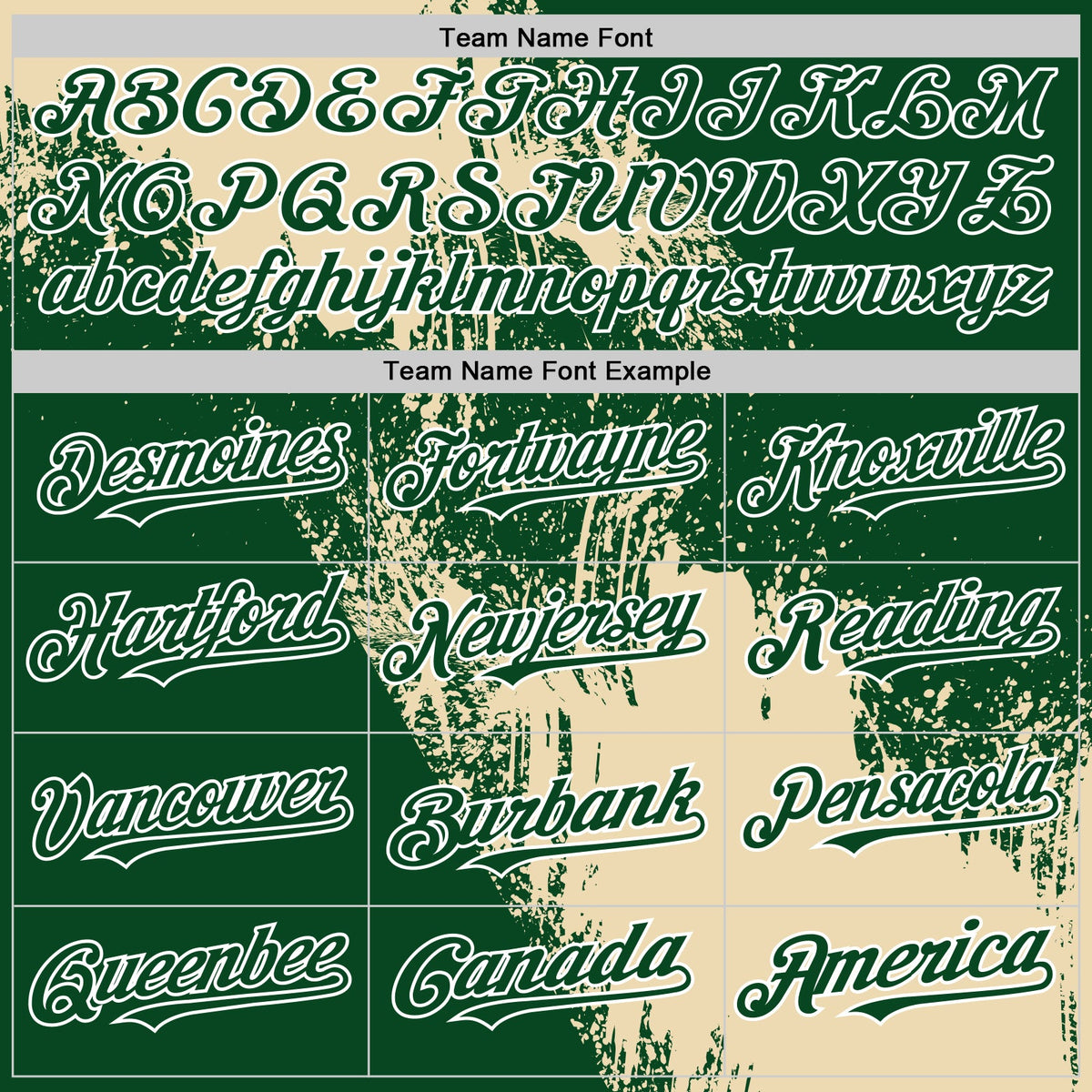 Custom Cream Green-White 3D Pattern Abstract Brush Stroke Two-Button Unisex Softball Jersey