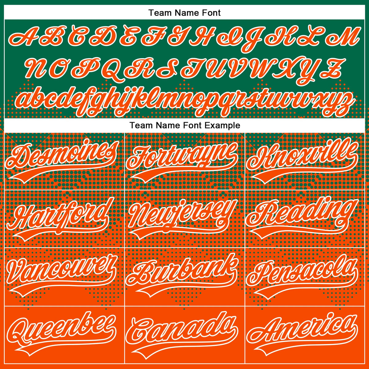 Custom Kelly Green Orange-White 3D Gradient Square Shape Two-Button Unisex Softball Jersey