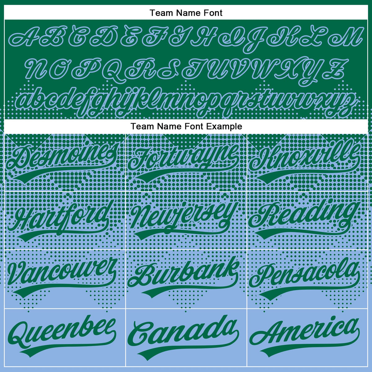 Custom Kelly Green Light Blue 3D Gradient Square Shape Two-Button Unisex Softball Jersey