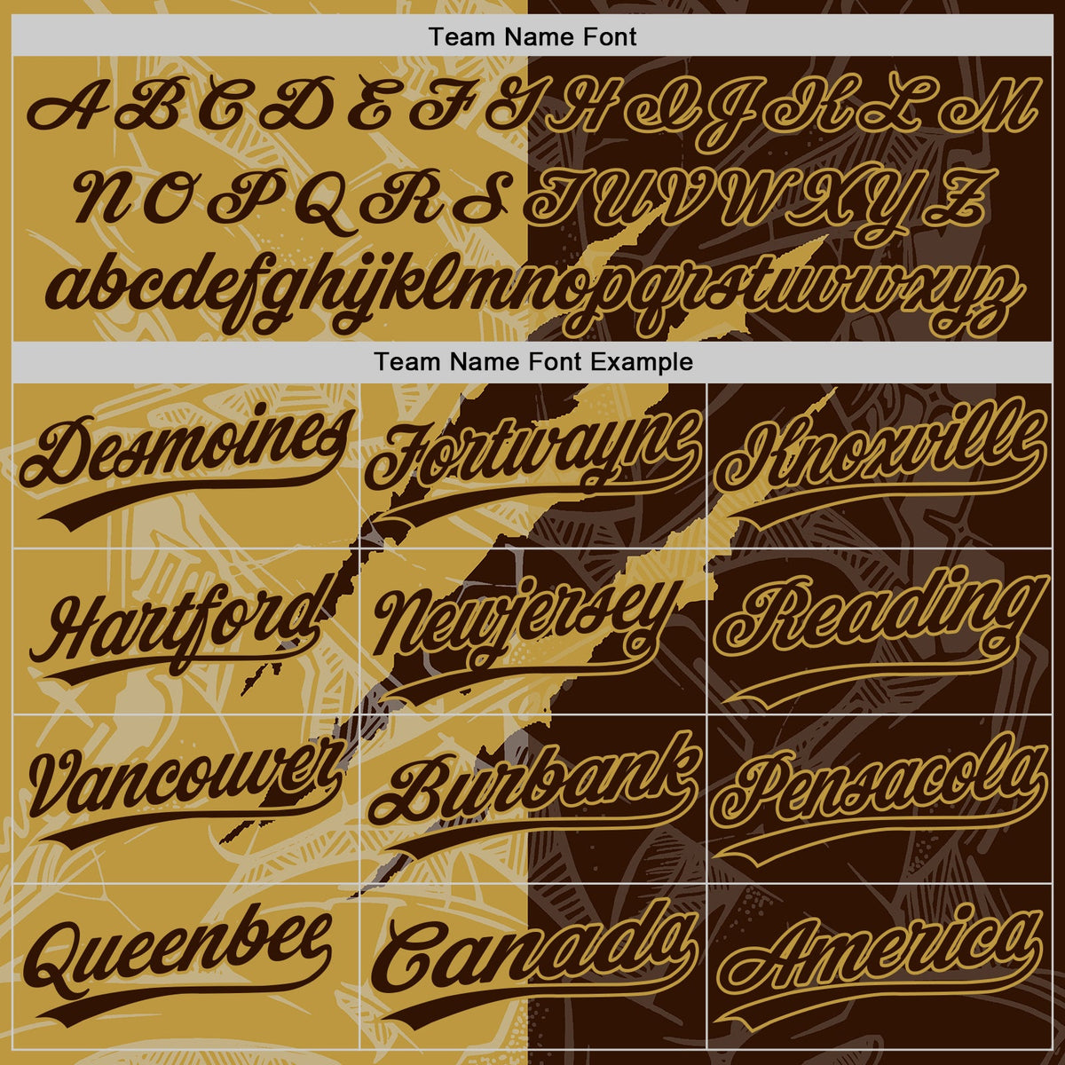 Custom Graffiti Pattern Brown-Old Gold 3D Scratch Two-Button Unisex Softball Jersey