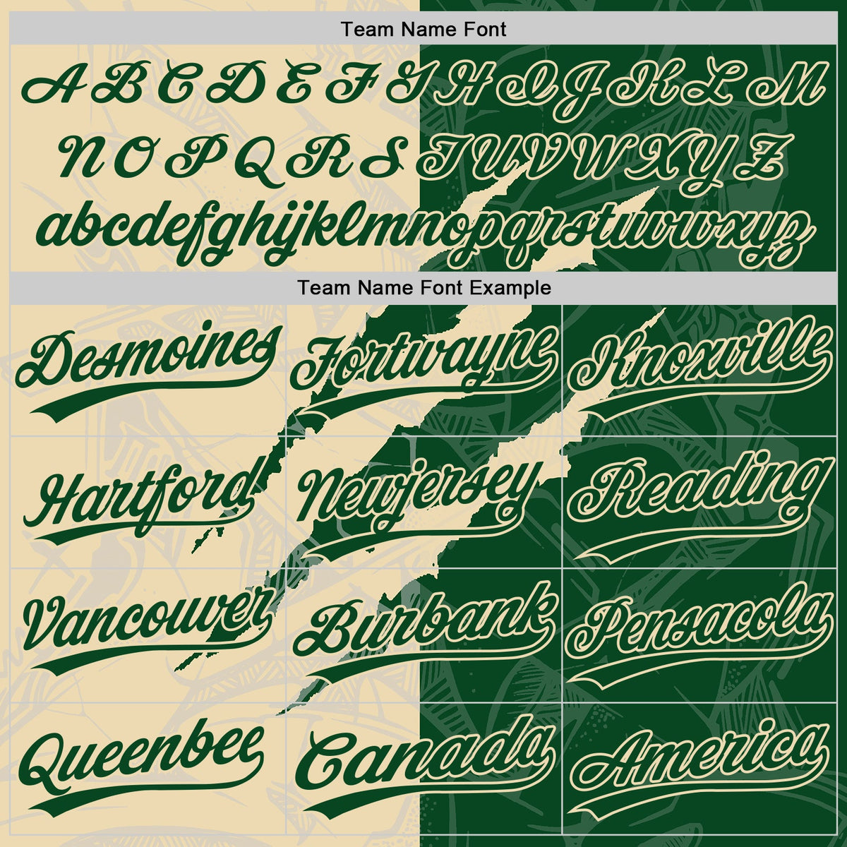 Custom Graffiti Pattern Green-Cream 3D Scratch Two-Button Unisex Softball Jersey