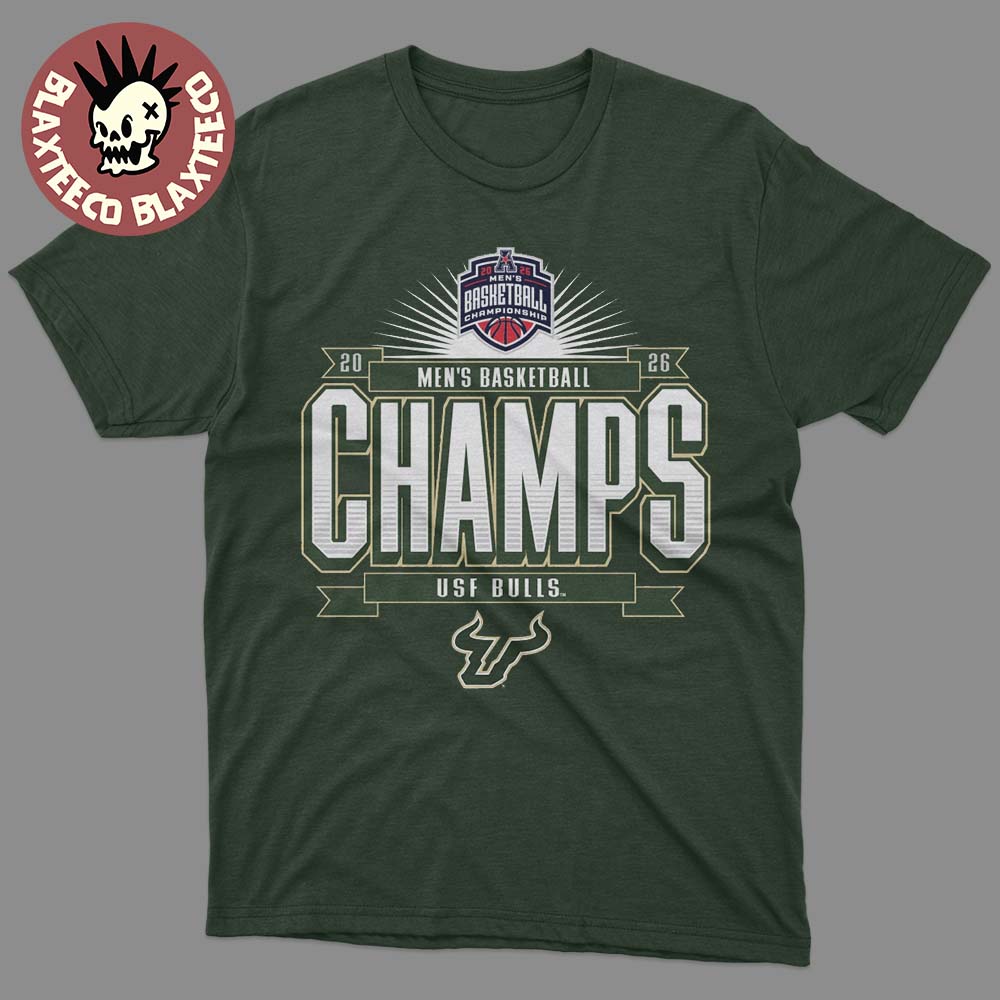 South Florida Bulls Men’s Basketball 2026 American Conference Tournament Champions Locker Room T-Shirt