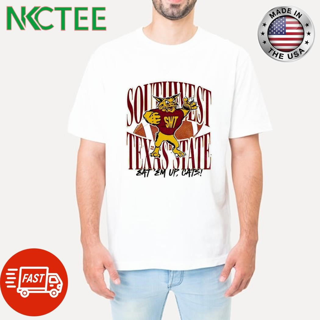 Southwest Texas State 1990s Mascot eat ’em up cats shirt