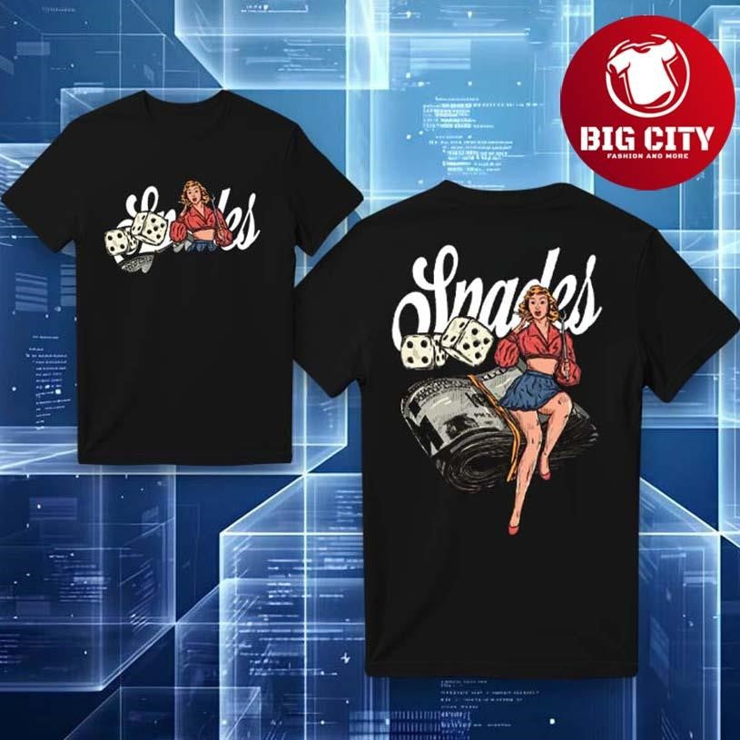 Spades Pin Up Fortune Graphic Two Sided Shirt