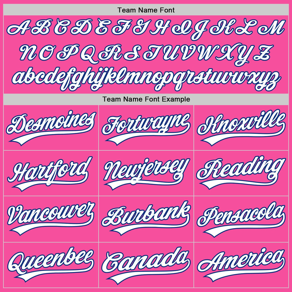Custom Pink Royal-Light Blue Authentic Split Fashion Baseball Jersey