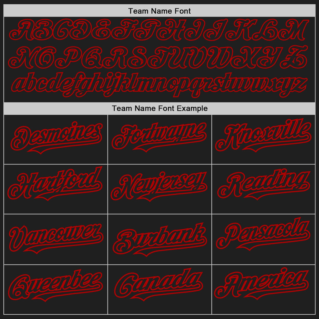 Custom Black White-Red Pinstripe Authentic Split Fashion Baseball Jersey