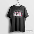 Spooky Ghost Nurse In October We Wear Pink Breast Cancer Awareness T Shirts