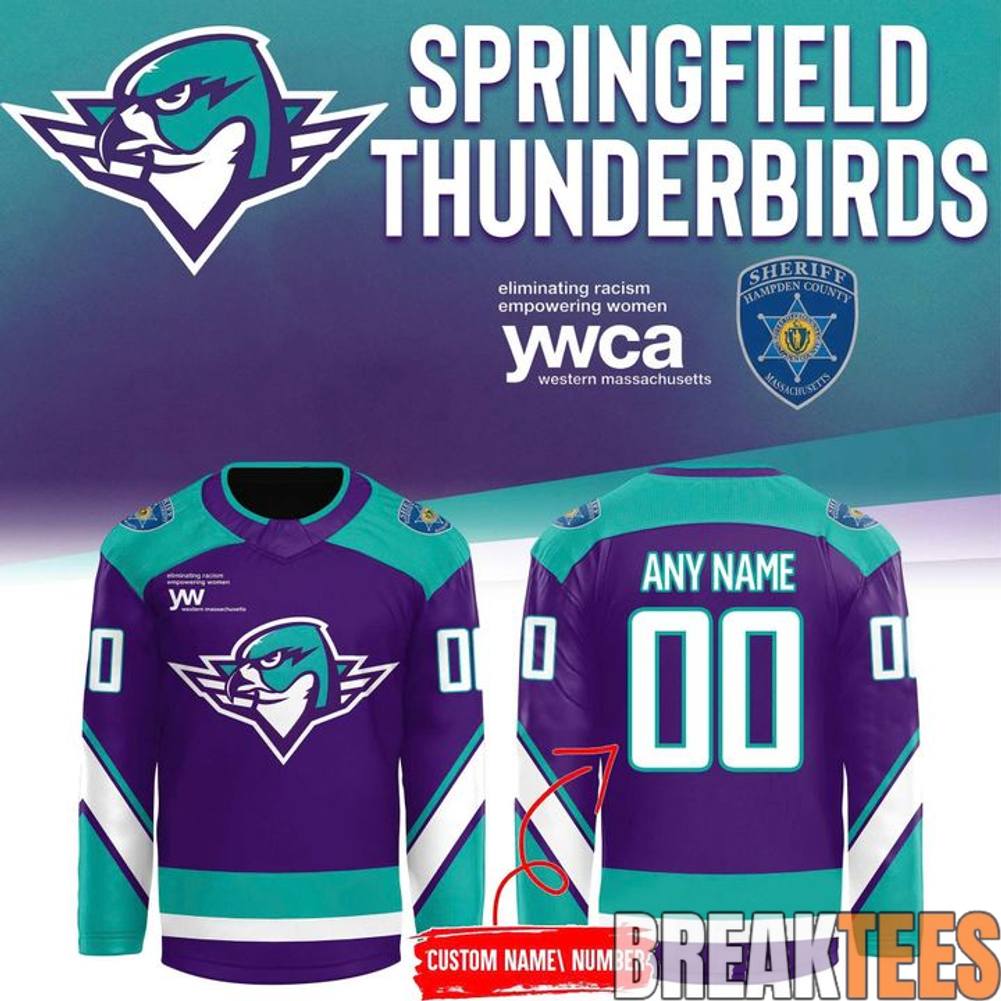 Springfield Thunderbirds 2026 Purple Warmup Hockey Jersey