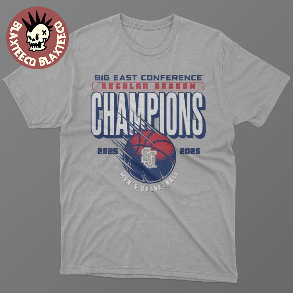 St John’s Red Storm Men’s Basketball 2026 Big East Regular Season Champions Locker Room T-Shirt