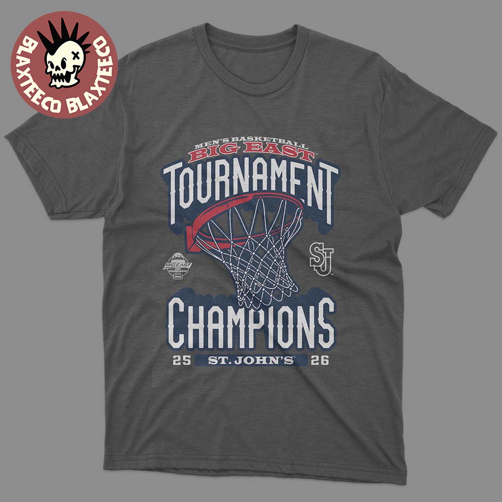 St John’s Red Storm Men’s Basketball 2026 Big East Tournament Champions Locker Room T-Shirt