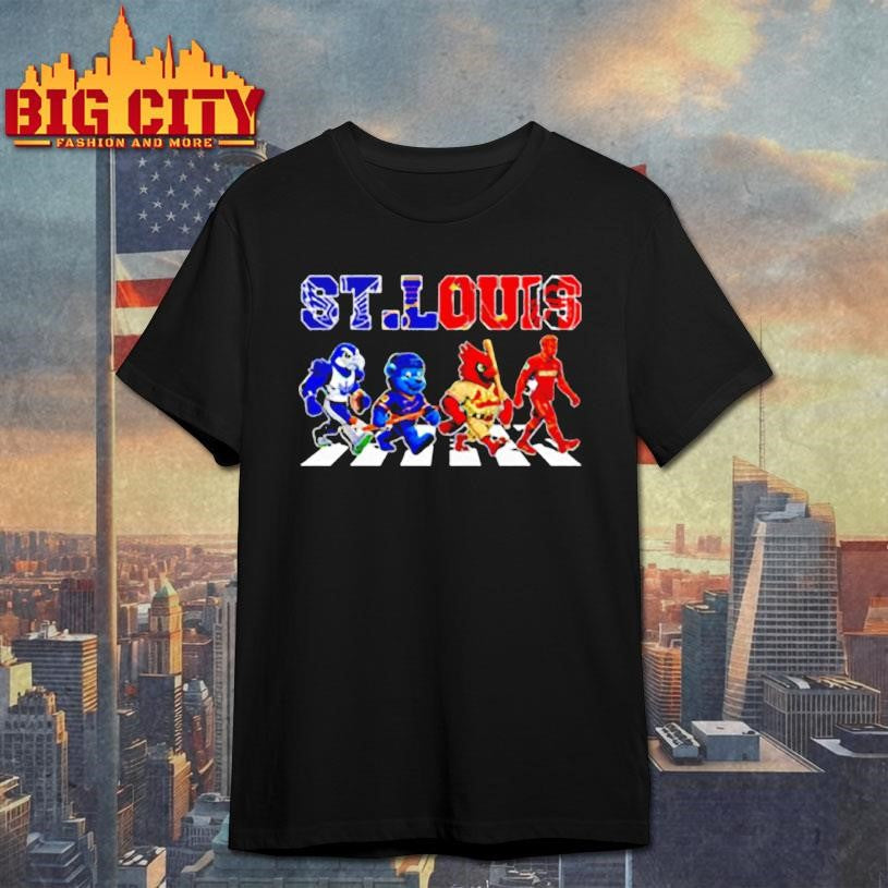 St. Louis sports team abbey road signatures shirt