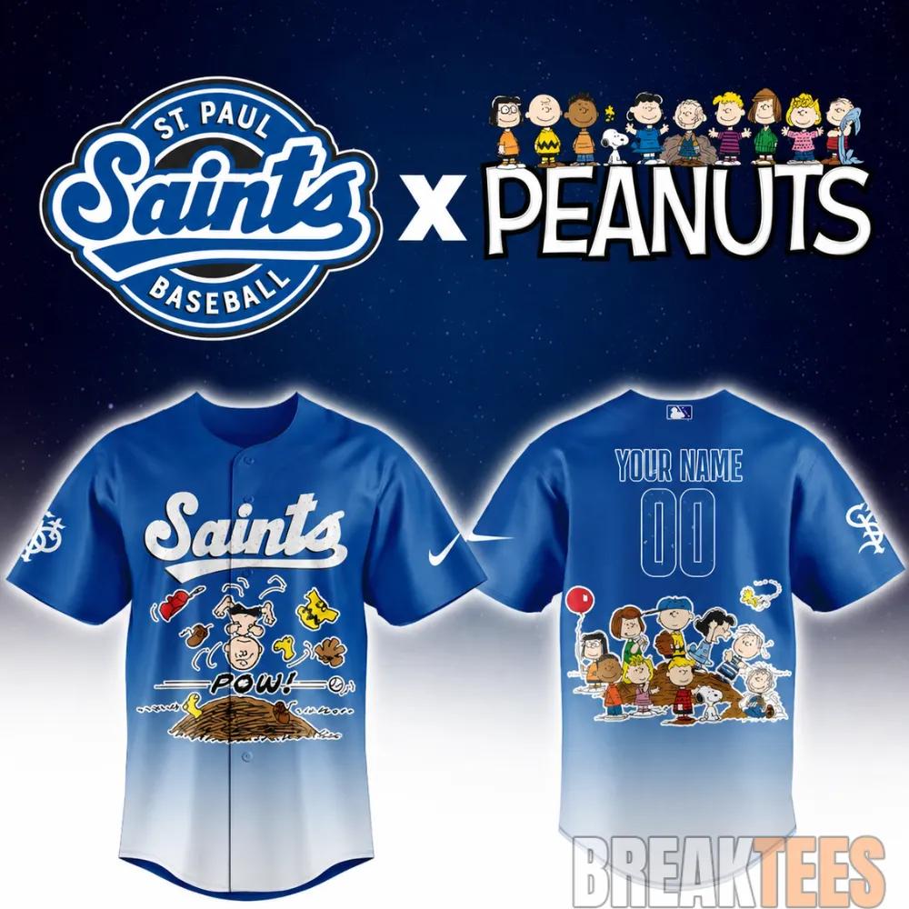 St. Paul Saints Peanuts Night MiLB 2026 Personalized Baseball Jersey