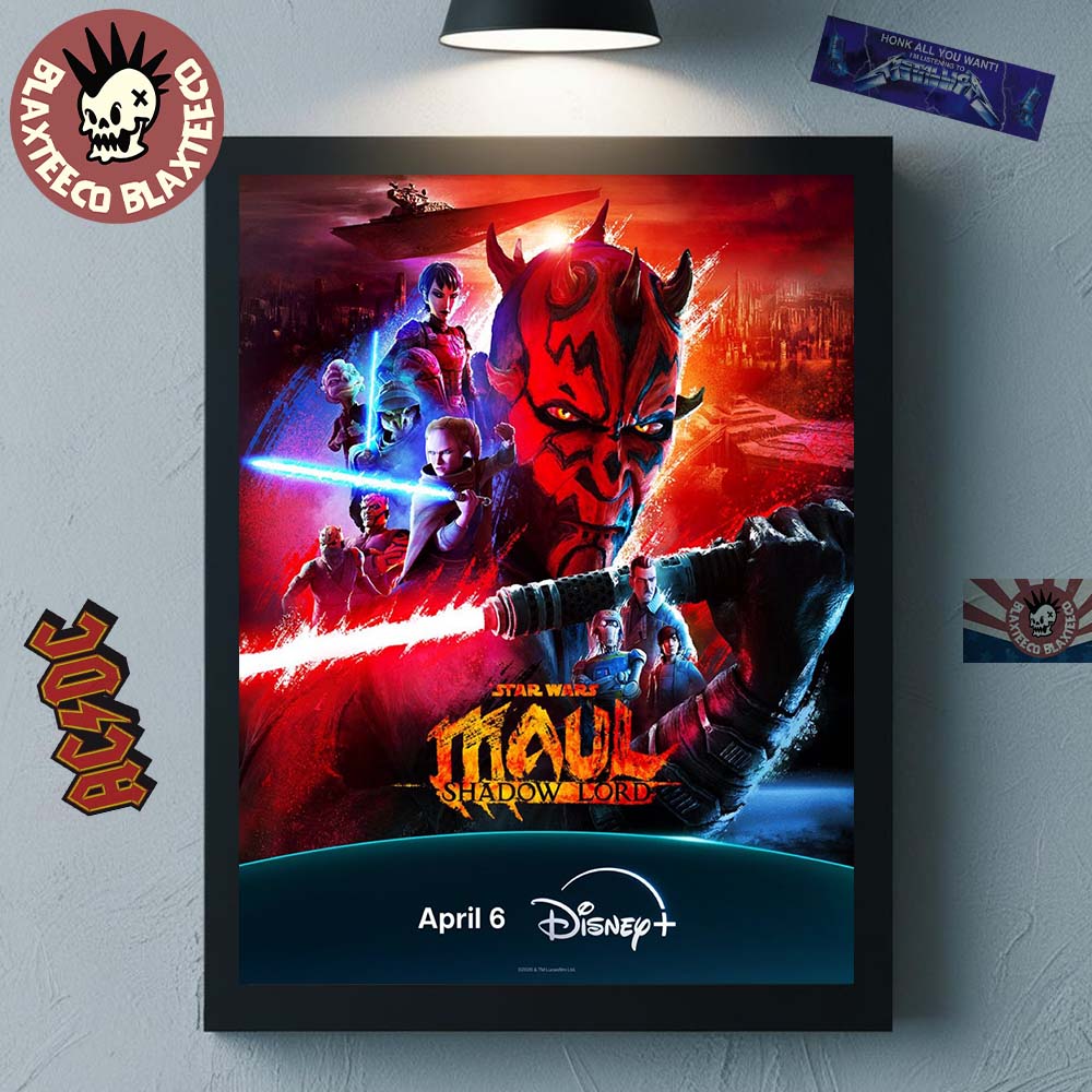 Star Wars Maul Shadow Lord Official Poster On Disney Plus On April 6 2026 Home Decor Poster Canvas