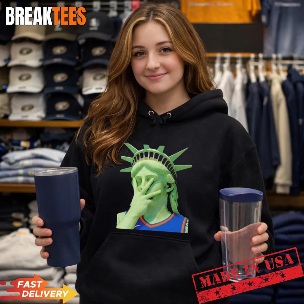 Statue of Liberty x Jalen Brunson New York Knicks Basketball T-Shirt