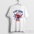 Stay Cool Philly Baseball Mascot Est 1883 With Bat And Flag Posters White Shirt