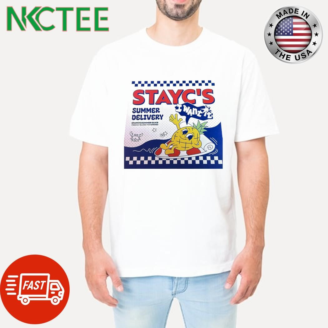 Stayc’s Summer Delivery Stayc’s Summer Slice freshly baked for switch shirt