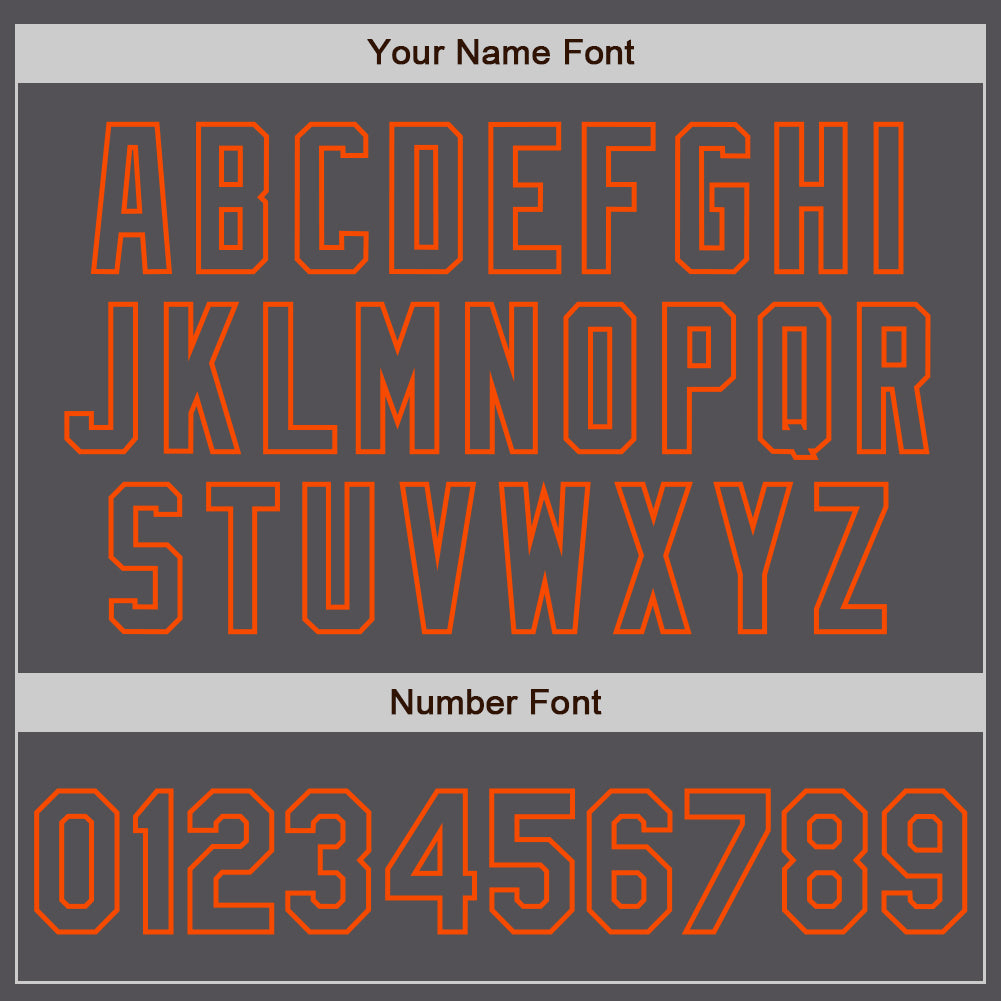Custom Steel Gray Orange Authentic Baseball Jersey