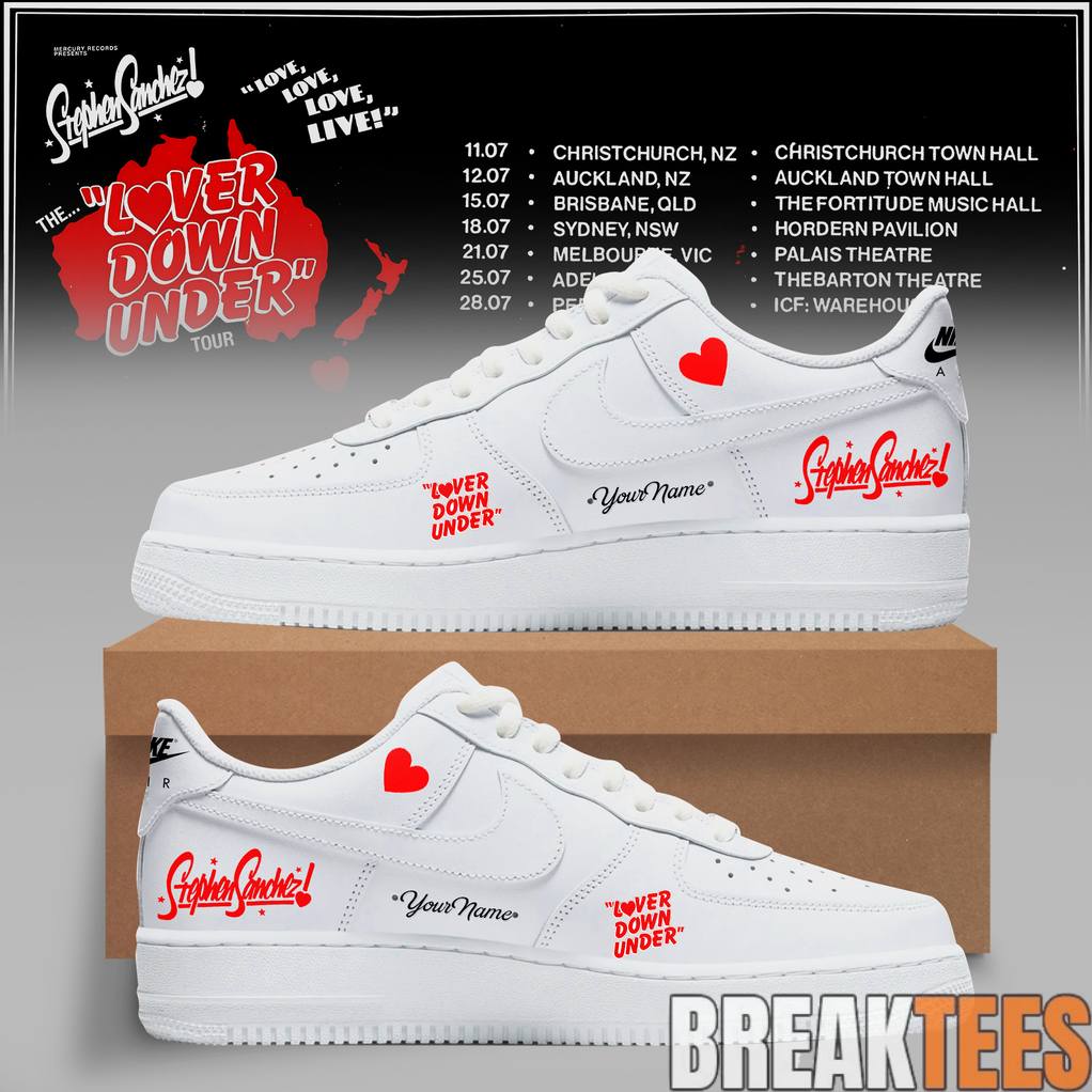 Stephen Sanchez The Lover Down Under Tour Custom Air Force 1