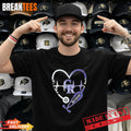 Stethoscope Heart Heartbeat It’s A Work Of Heart Colorado Rockies Baseball Logo T-Shirt