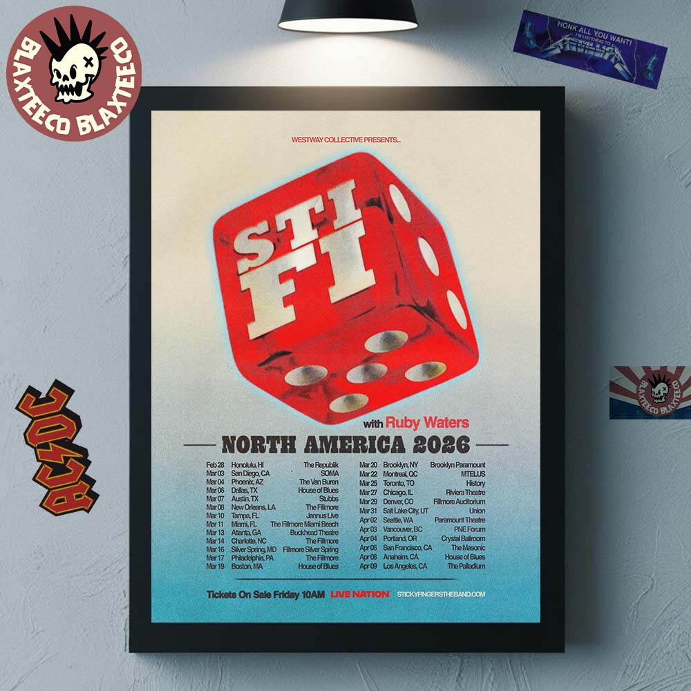 Stick Fingers Band North America 2026 Schedule Dates Home Decor Poster Canvas