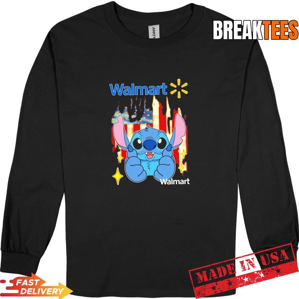 Stitch like Walmart USA flag T-Shirt