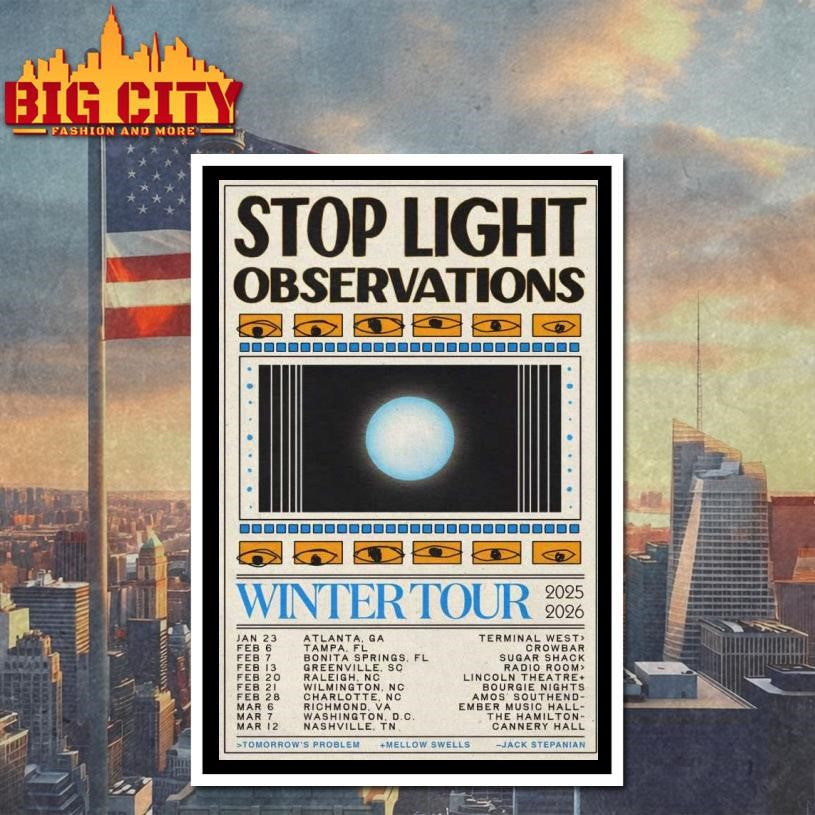 Stop Light Observations Winter Tour 2026 Poster shirt