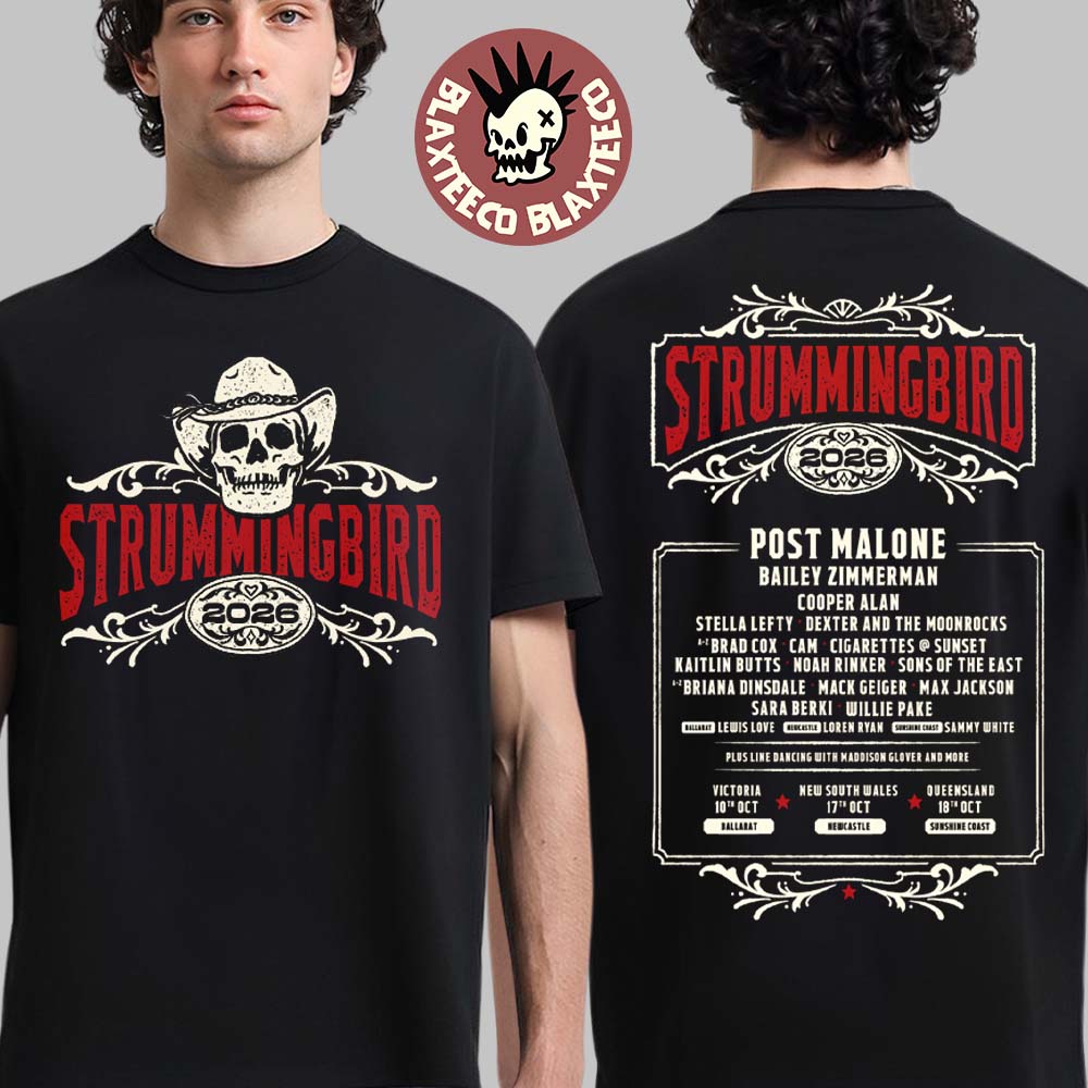 Strummingbird 2026 Festival Exclusive Merch In Australia On 10 17 And 18 October 2026 Lineup T-Shirt
