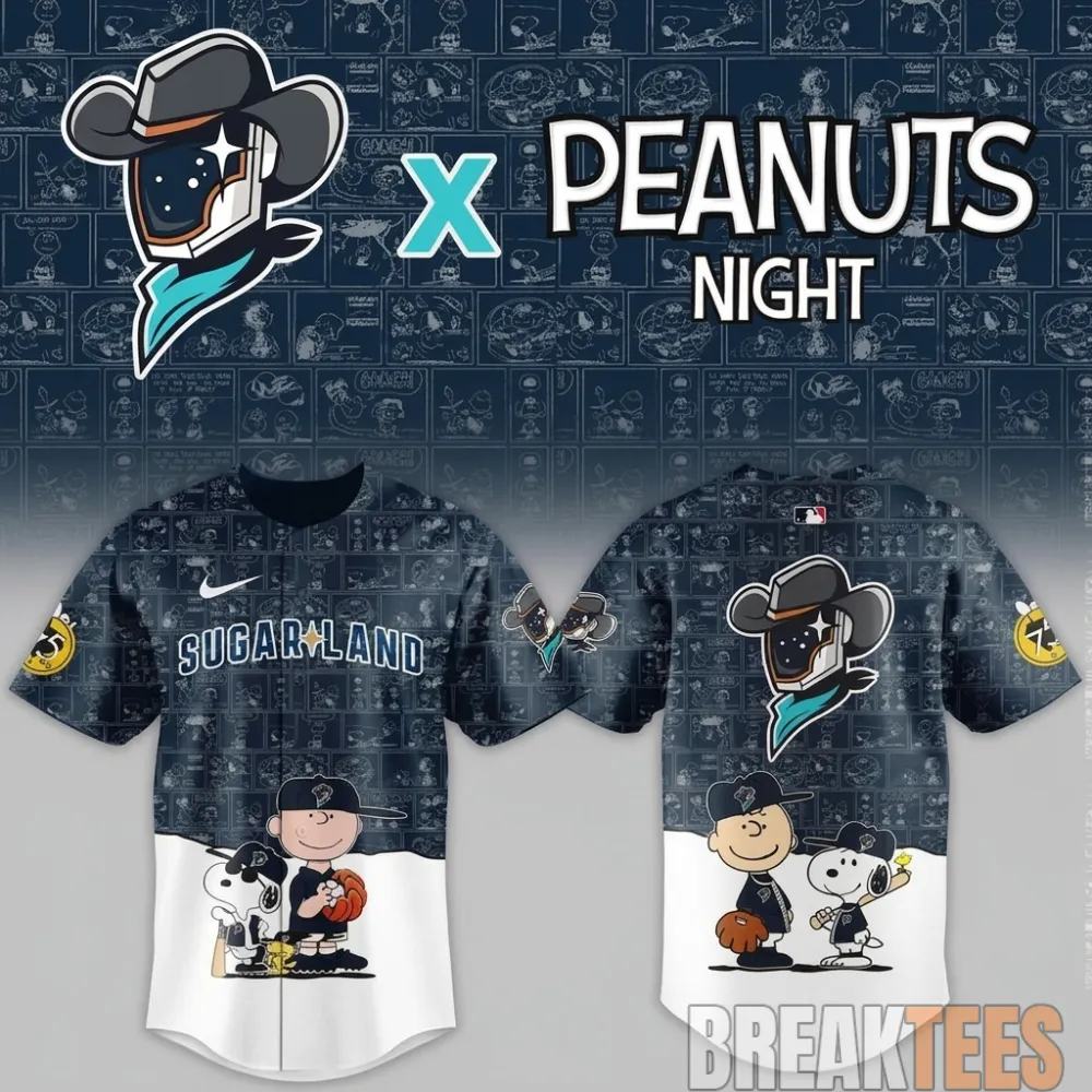 Sugar Land Space Cowboys x Peanuts Night MiLB 2026 Baseball Jersey