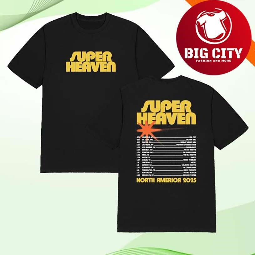 Superheaven North America 2025 Tour Two Sided Shirt