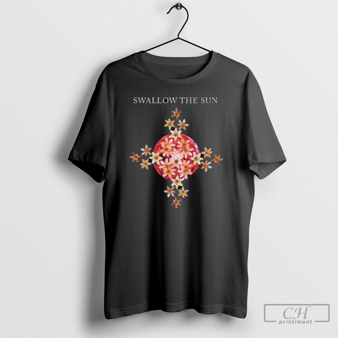 Swallow The Sun Moon Flower Cross Shirts