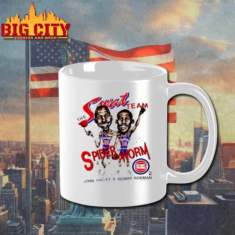 Swat Team Spider The Worm Detroit Pistons John Salley And Dennis Rodman Shirt