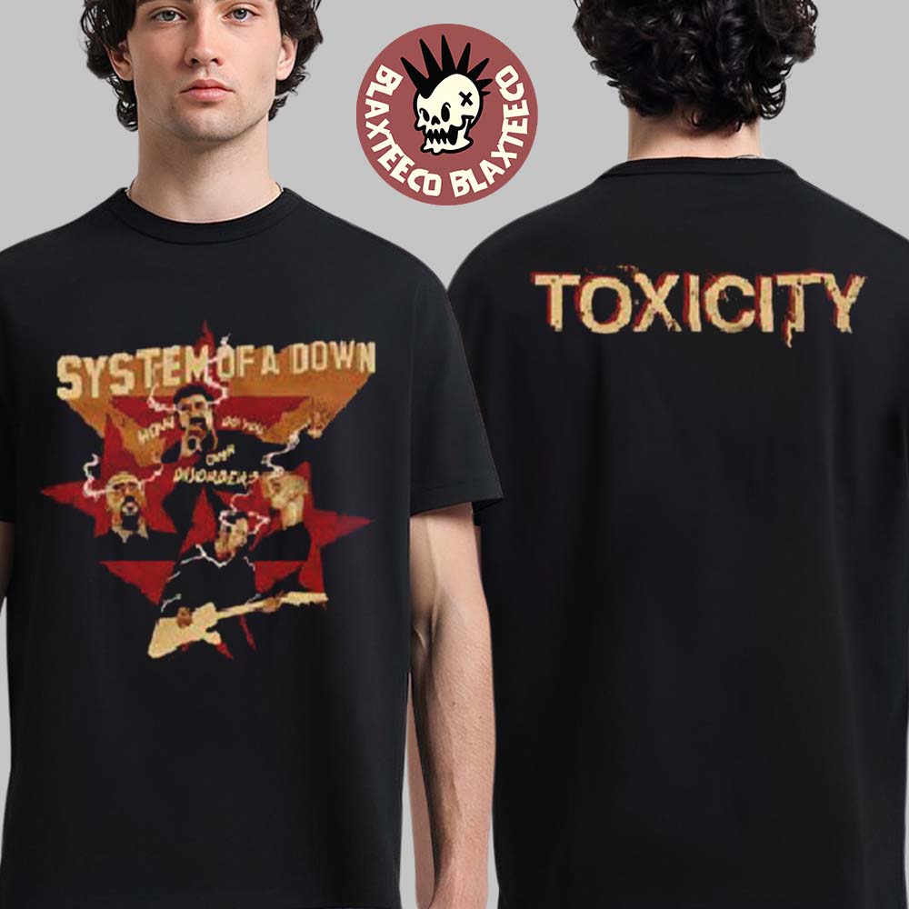 System Of A Down CDMX Mexico 2026 Pop Up Shop Merch Tee At Estadio GNP Seguros On 27 And 28 May 2026 Toxicity Star Graphic T-Shirt