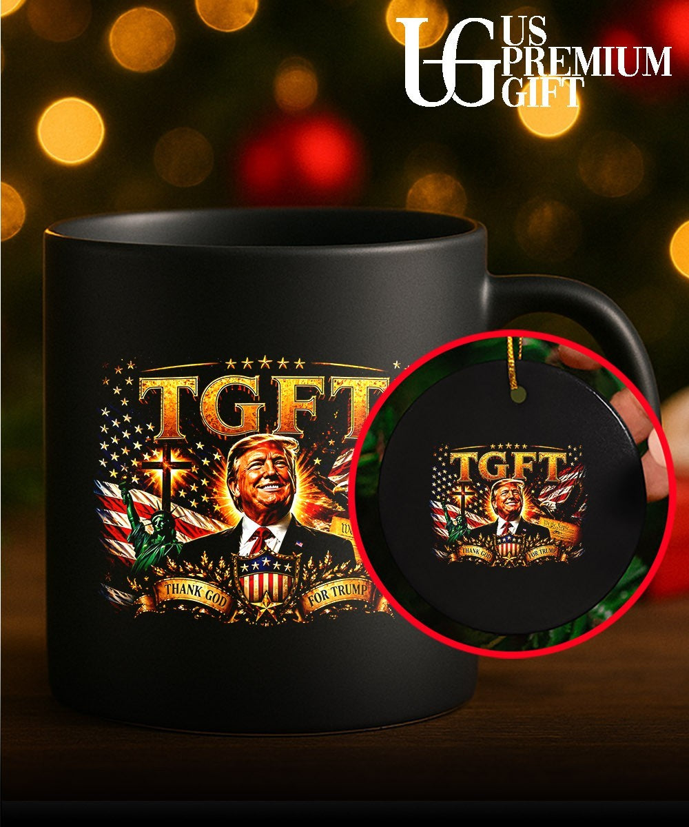 TGFT Trump Portrait American Flag Patriotic shirt