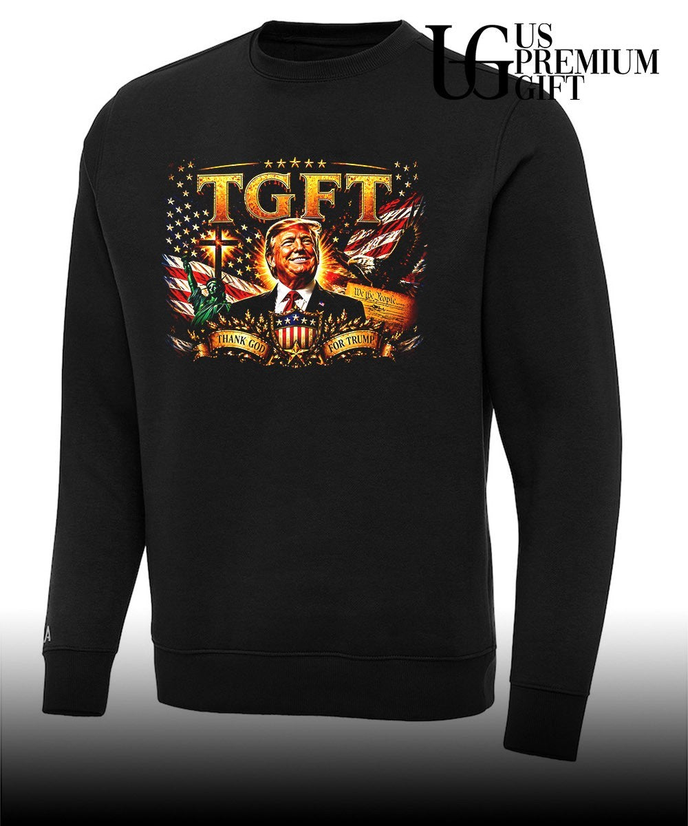 TGFT Trump Portrait American Flag Patriotic shirt