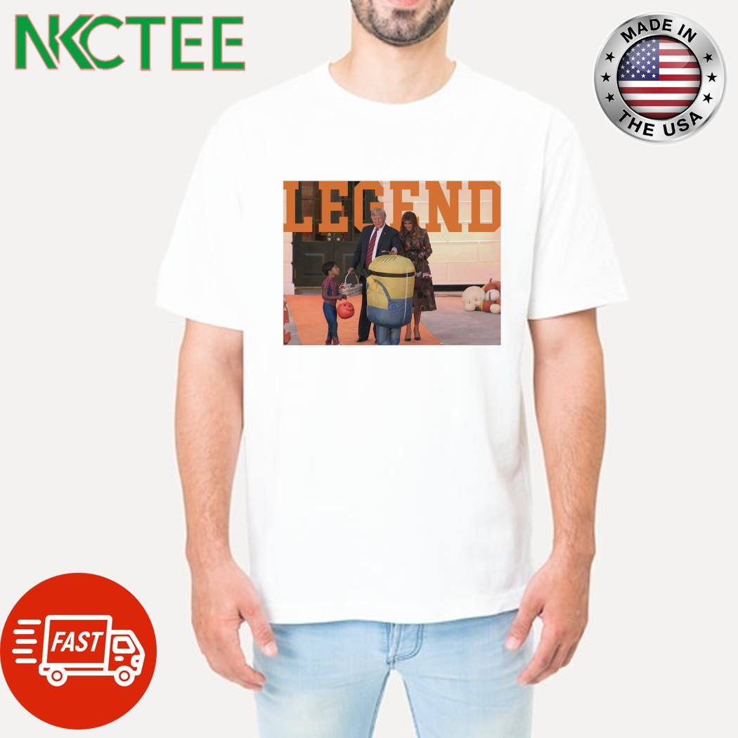 TRUMP and Melania and Minions Trick Or Treat Legend photo shirt
