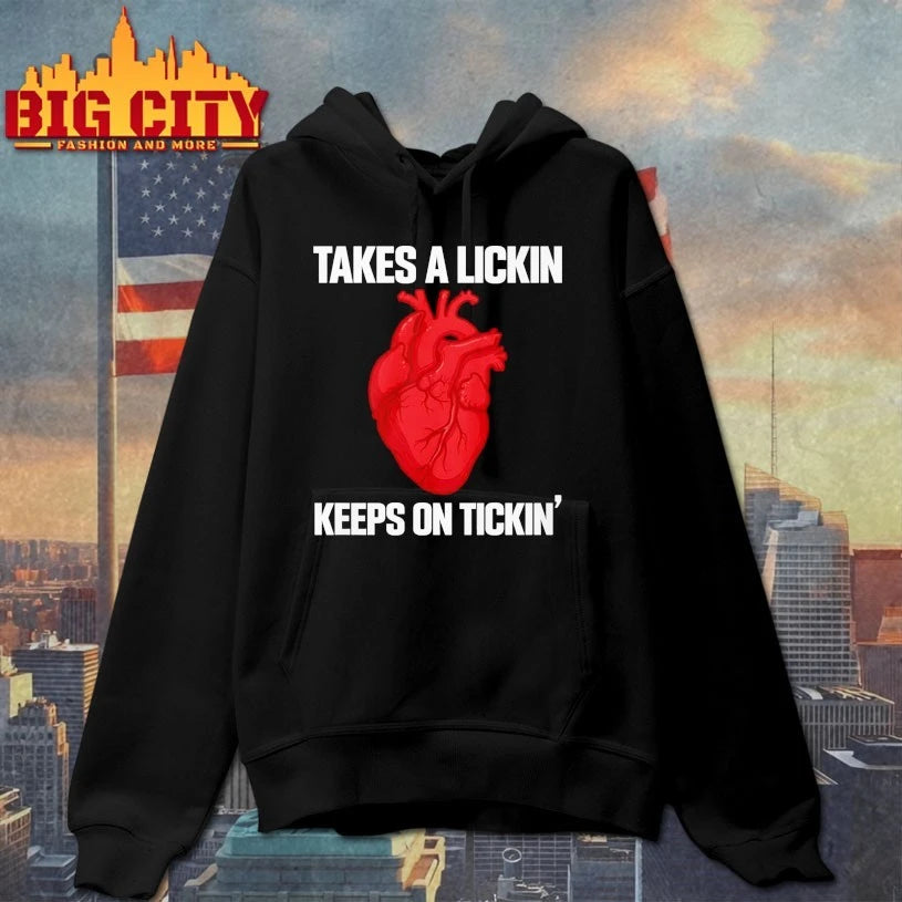 Takes A Lickin Keeps On Tickin Heart shirt