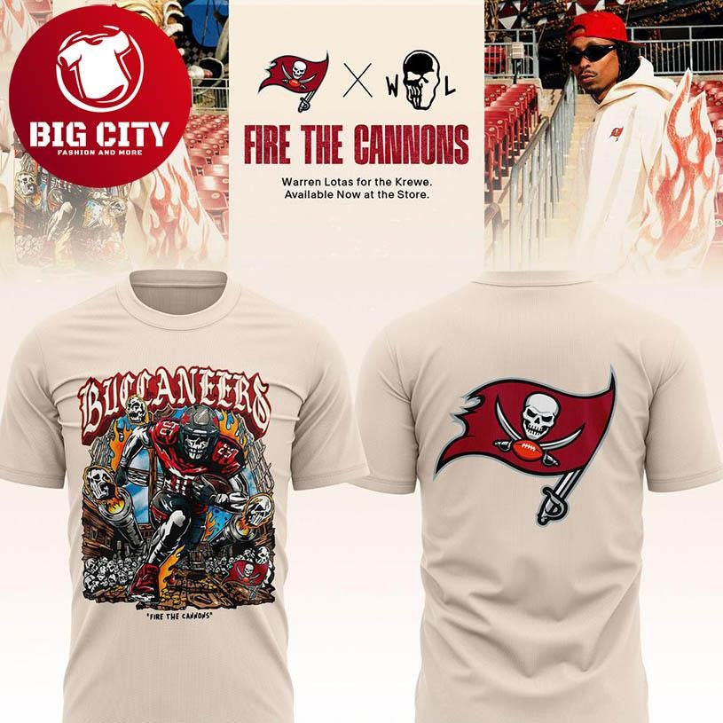 Tampa Bay Buccaneers Warren Lotas 2025 Fire The Cannons Two Sided Shirt