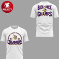 Tarboro Vikings Celebrate 5A State Champions 2025 Back-To-Back Two Sided Shirt