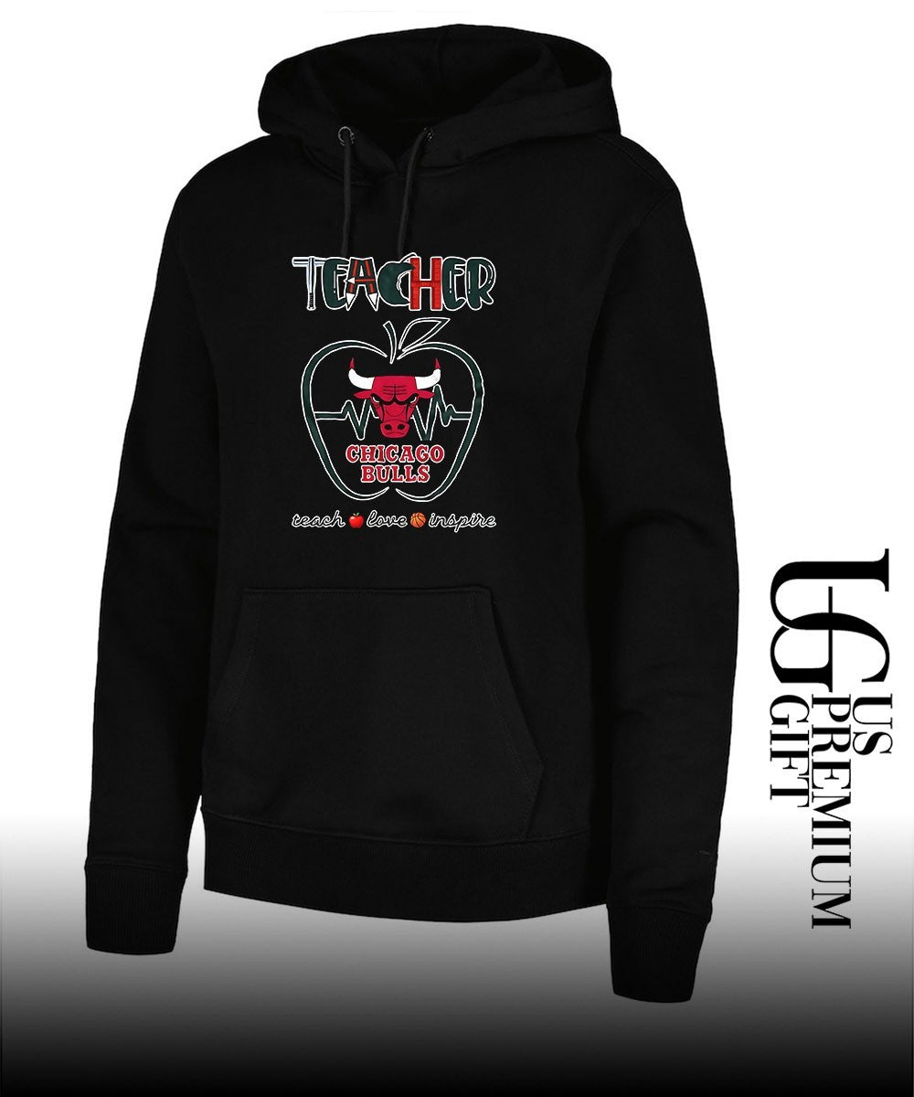 Teacher Teach Love Inspire Chicago Bulls logo shirt