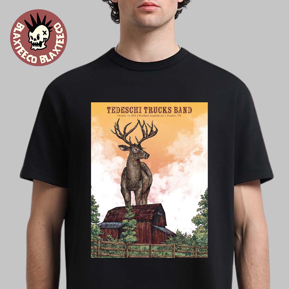 Tedeschi Trucks Band Franklin Tennessee 2025 Venue Poster At FirstBank Amphitheater On October 15 2025 T-Shirt