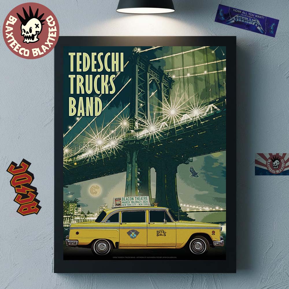 Tedeschi Trucks Band New York 2026 Week 2 Venue Poster At Beacon Theatre On March 18 20 And 21 2026 Home Decor Poster Canvas