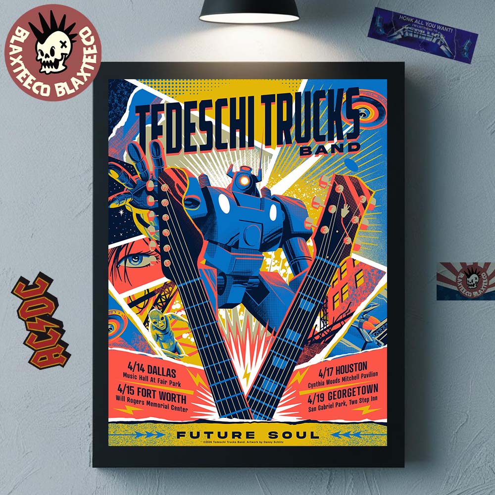 Tedeschi Trucks Band Texas Future Soul 2026 Week Shows Poster In Dallas Fort Worth Houston And Georgetown From April 14 To 19 2026 Poster Canvas