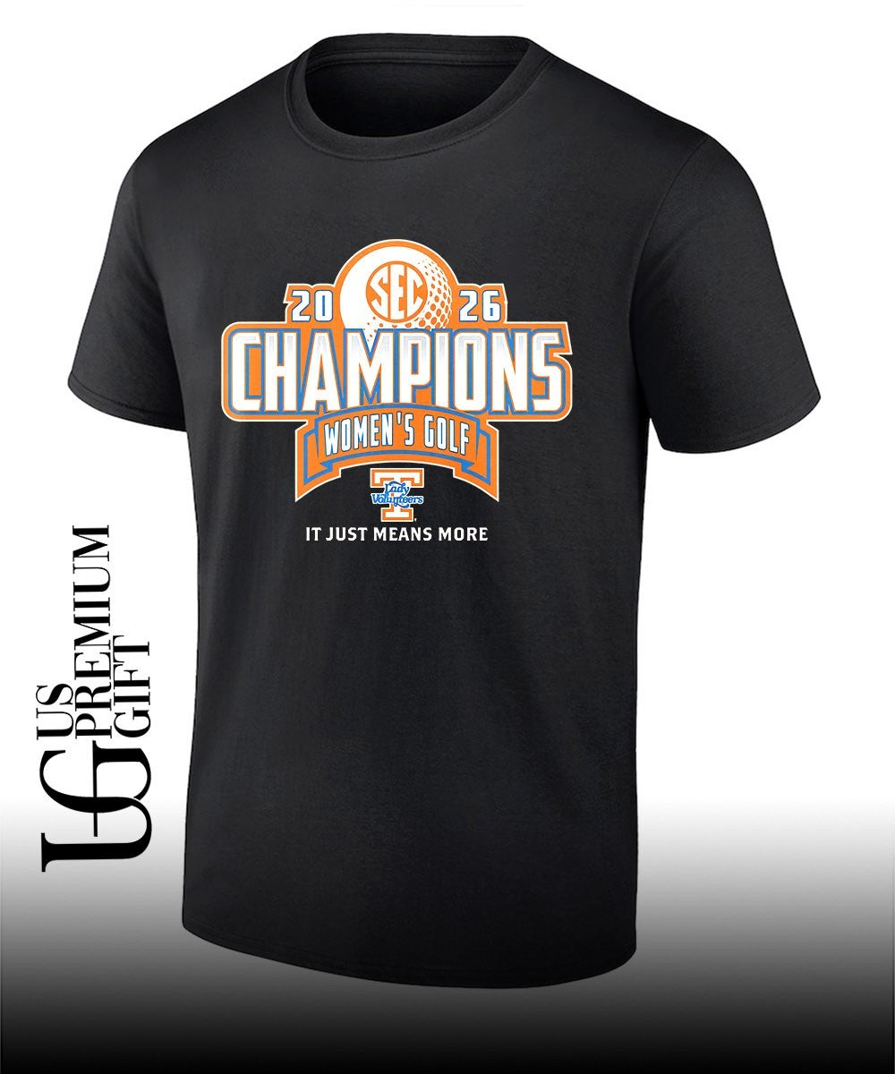 Tennessee Volunteers Lady Vols 2026 SEC Women’s Golf Champions Locker Room logo shirt