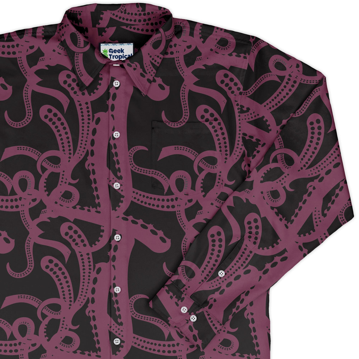 Tentacles of Cthulhu Long Sleeve Button Up Shirt