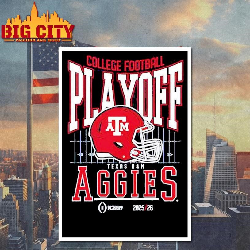 Texas A and M Aggies 2025-2026 College Football Playoff Bound helmet Shirt