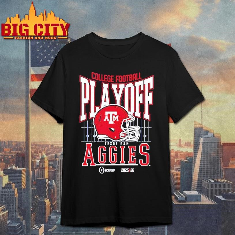 Texas A and M Aggies 2025-2026 College Football Playoff Bound helmet Shirt