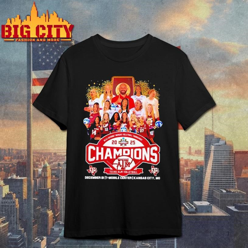 Texas A&amp;M Aggies 2025 NCAA Women’s Volleyball National Champions all team Vintage shirt