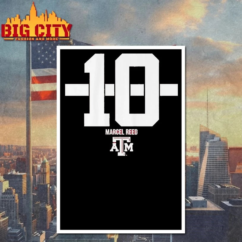 Texas A&amp;M Football Marcel Reed 10 Stripe shirt