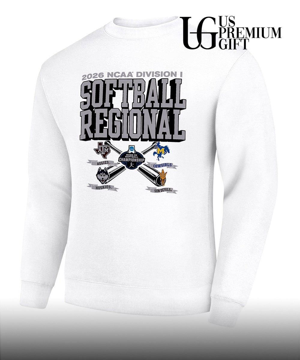 Texas A&M and McNeese State and Arizona State and Washington 2026 NCAA Division I Softball Regional logo shirt