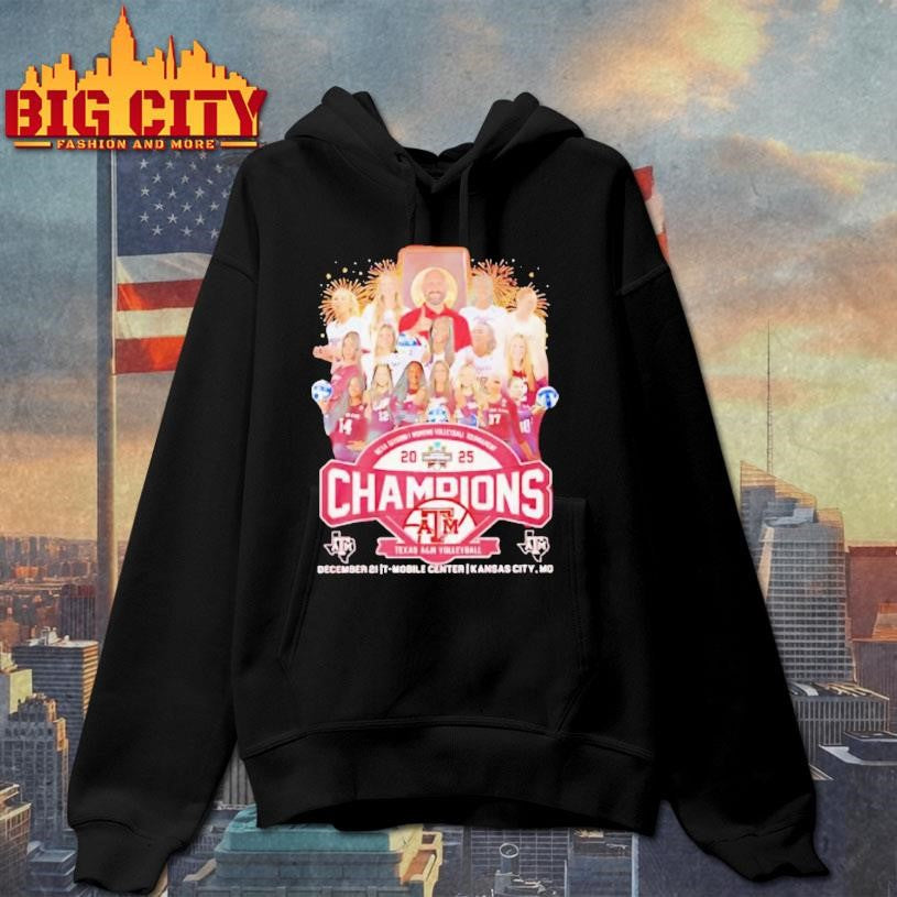 Texas Am 2025 Womens Volleyball National Champions Team Shirt
